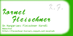 kornel fleischner business card