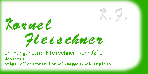 kornel fleischner business card